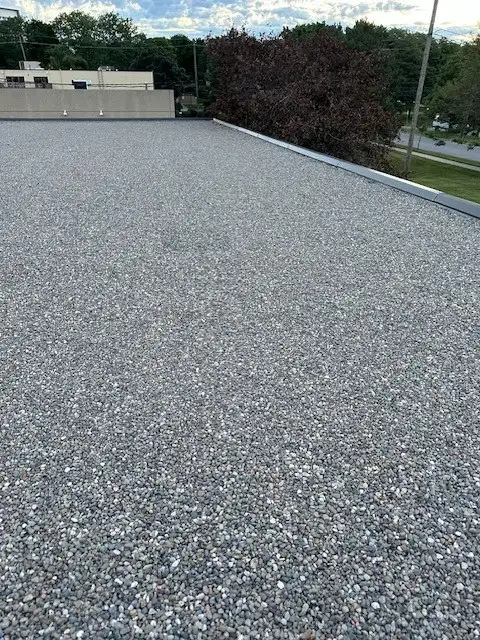 Commercial flat roofing project in Mississauga, ON