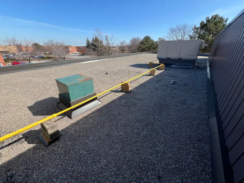 Commercial flat roofing project in Brampton, ON