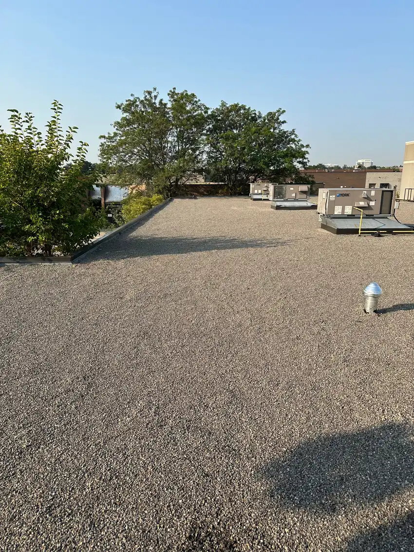 Commercial flat roofing project in Toronto, ON