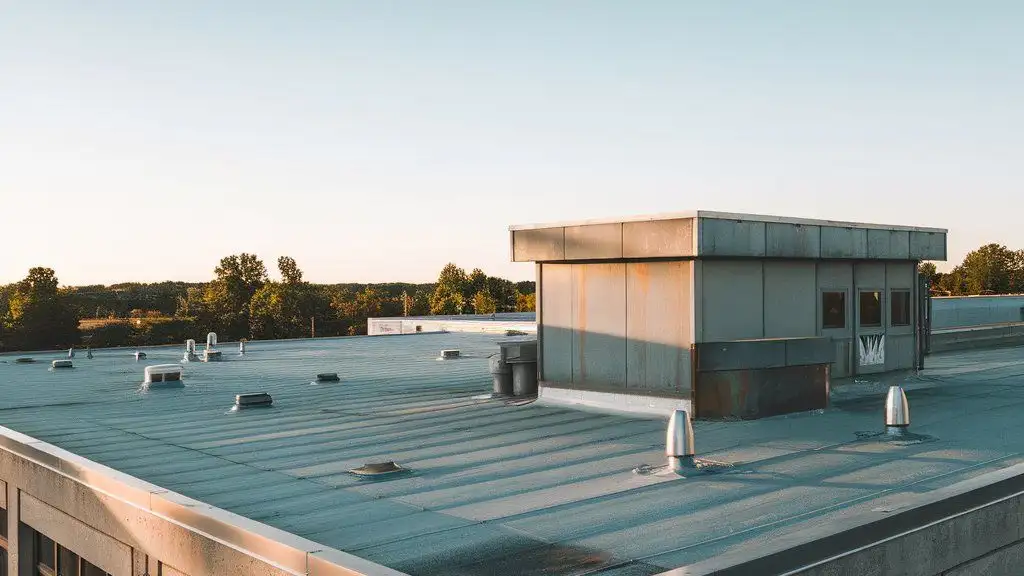 Commercial flat roof by Crown Industrial Roofing