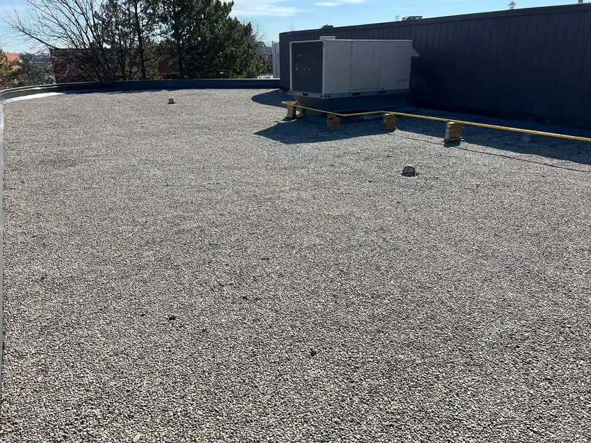 Commercial flat roofing project in Brampton, ON