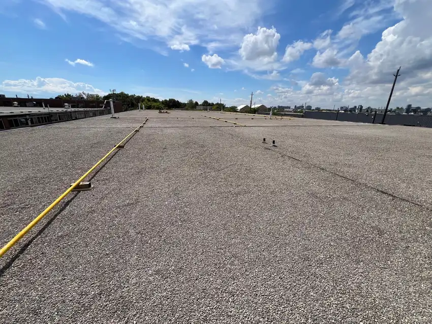 Commercial flat roofing project in Toronto, ON