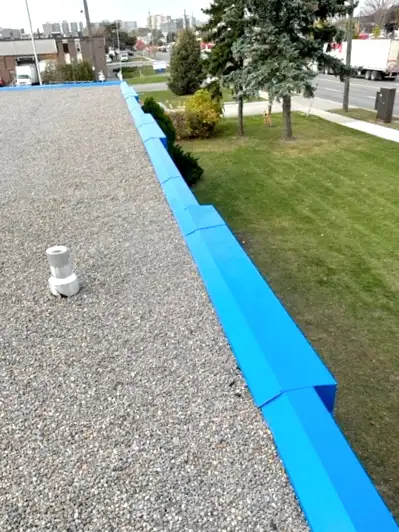 Commercial flat roofing project in Burlington, ON