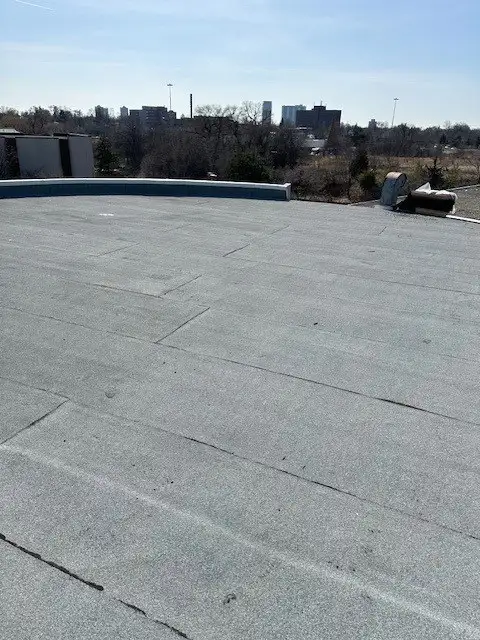 Commercial flat roofing project in Kitchener, ON